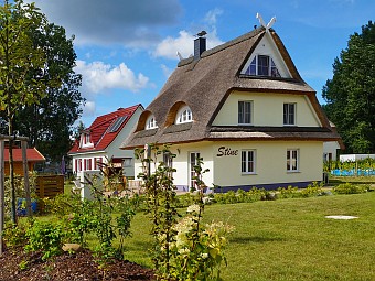 Terrassenansicht von Haus Stine