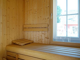 Blick in die Sauna